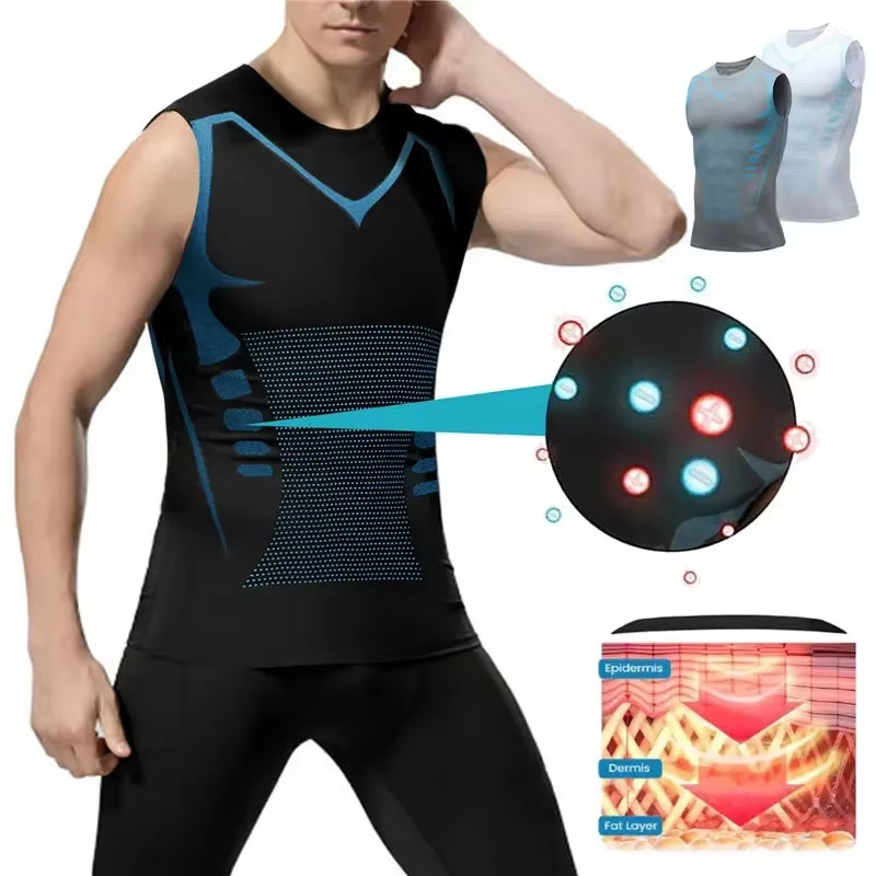 SculptPro™ – Men's Ionic Slimming Compression Vest